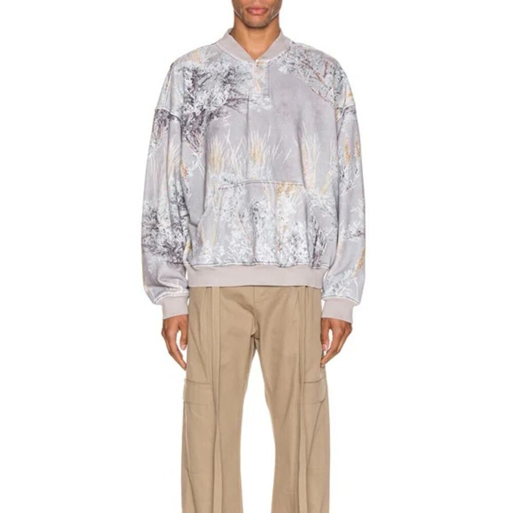 Fear of God 6th Collection Henley Sweatshirt "Prairie Ghost Camo" small